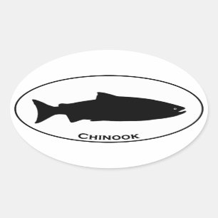 Chinook Lmon Oval Logo Ovaler Aufkleber