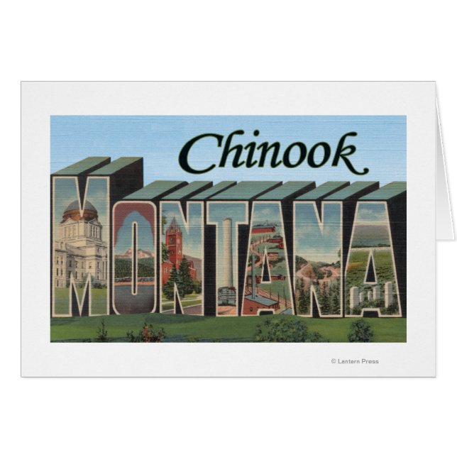 Chinook, Montana - Große Buchstabenszenen (Vorderseite (Horizontal))