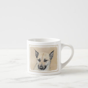 Chinook (Ohrspitze) Malerei - Original Hundkunst Espressotasse