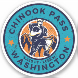 Chinook-Pass-Wanderung Kalifornien Trails Aufkleber