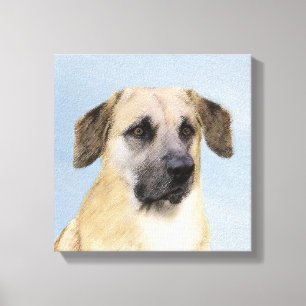 Chinook (Tropfohren) Gemälde - Original Hundkunst Leinwanddruck