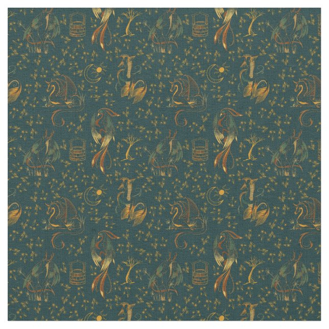 Chinosere Fantasy Creatures Fabric Stoff (Nahaufnahme)