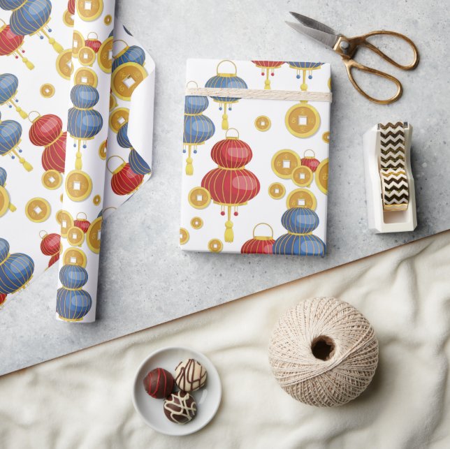 Chinses Happy New Year Geschenkpapier (Kunsthandwerk)