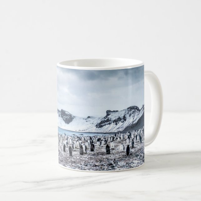 Chinstrap Penguin Colony Landscape Kaffeetasse (VorderseiteRechts)