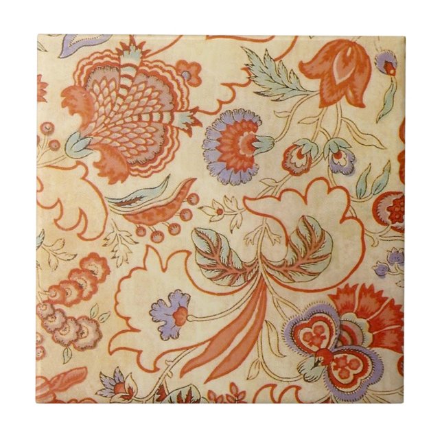 Chintz Paisley Antike Muster Fliese (Vorderseite)