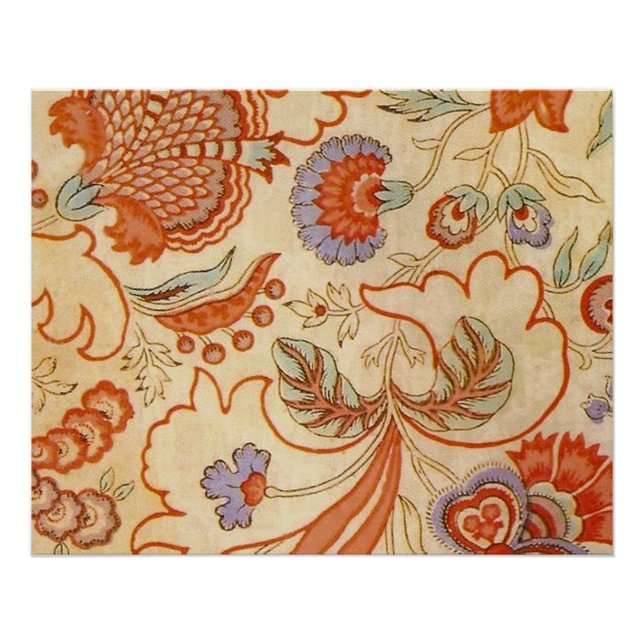 Chintz Paisley Antike Muster Poster (Vorderseite)
