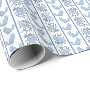 Chintzy Chinchilla-Geschenkpapier (Schieferblau) Geschenkpapier