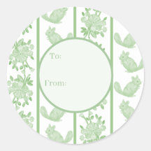 Chintzy Chinchilla Geschenksticker (grün)