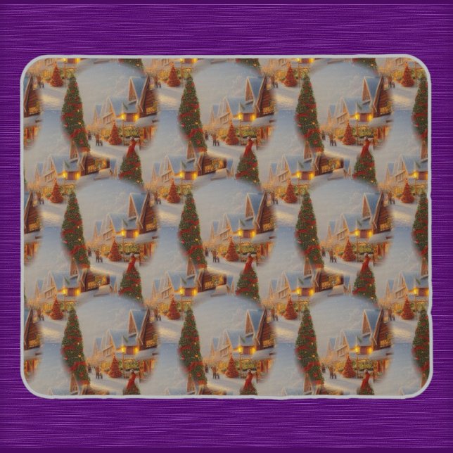 Chintzy Village Christmas Tree Snow Globe Muster Mousepad (Von Creator hochgeladen)