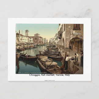 Chioggia, Fischmarkt, Venedig, Italien der 90er Ja Postkarte