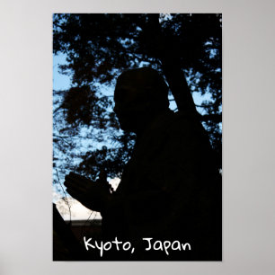 Chion-in-Tempel-Silhouette, Kyoto, Japan Poster
