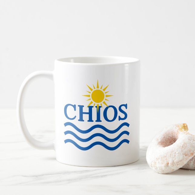 CHIOS Griechenland, Sun Waves Kaffeetasse (Mit Donut)