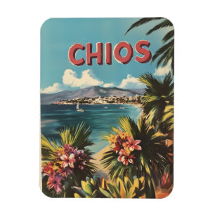 Chios im Vintage-Stil Magnet
