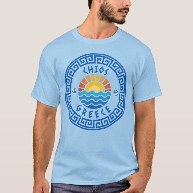 Chios Island, Griechenland - Light Blue Men T-Shirt (Vorderseite)