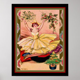 Chiostri Art Deco Weihnachtsmauer Art 11x14 Poster