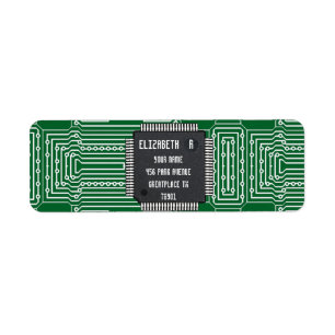 Chip auf der gedruckten Leiterplatte mit Ihrem Nam