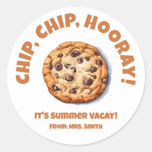 Chip, Chip, Hurra! Schokoladen Chip Kekse  Runder Aufkleber