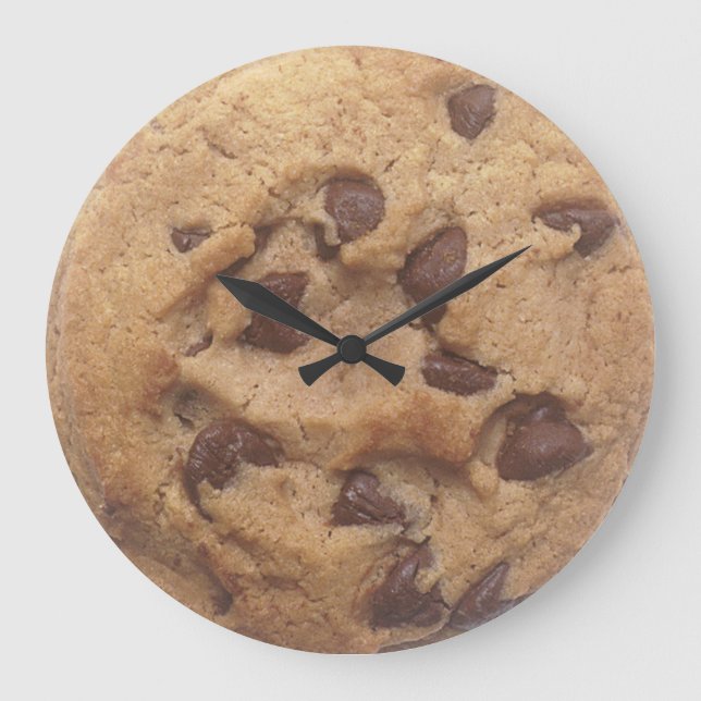 Chip-Cookie Große Wanduhr (Vorderseite)
