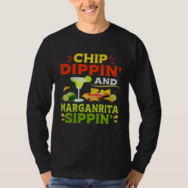 Chip Dippin Margarita Sippin  Cinco de Mayo Mexica T-Shirt (Vorderseite)