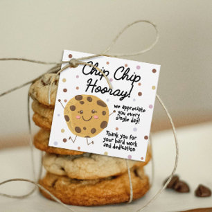 Chip Hooray Cookie Freiwillige bevorzugen Tags Geschenkanhänger