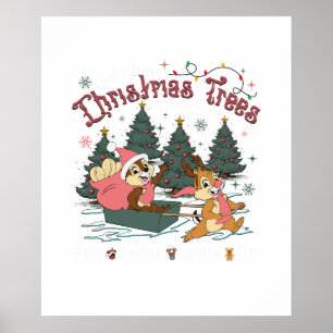 Chip und Dale Weihnachtsbaum Poster