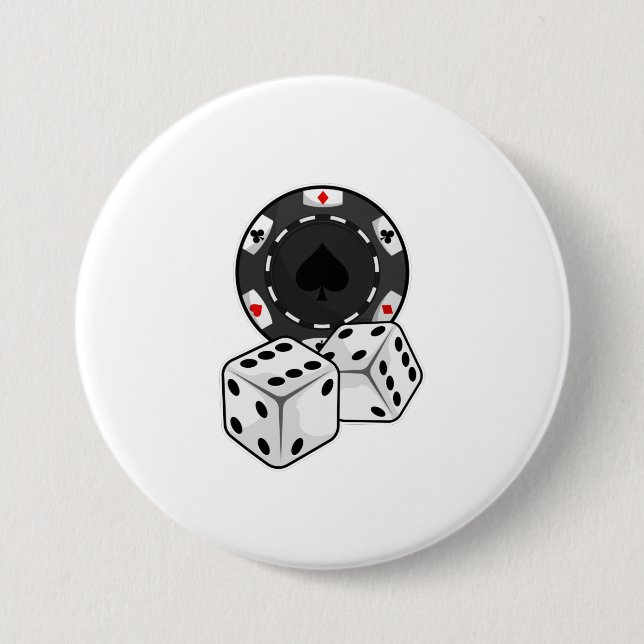 Chip & Würfel für Poker Button (Vorderseite)
