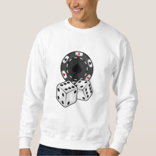 Chip & Würfel für Poker Sweatshirt