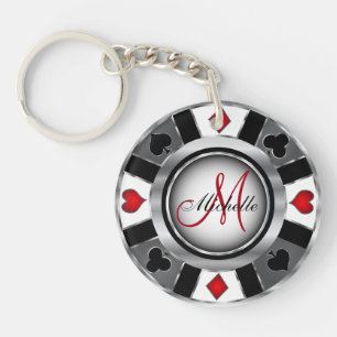 Chipdesign für Silver Poker - Monogramm Schlüsselanhänger
