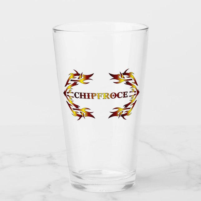 ChipFroce Trinkgeschirr Glas (Vorderseite)