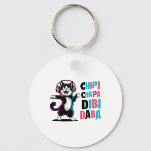 Chipi Chapa Dibi Daba Cat Dancing Cartoon Schlüsselanhänger