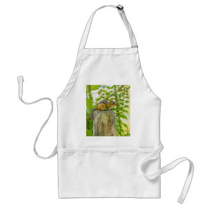 Chipmunk an einem Zaun Schürze