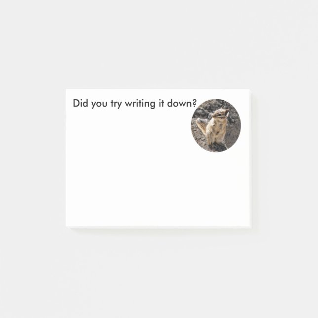 Chipmunk-Anmerkungen Post-it Klebezettel (Vorderseite)