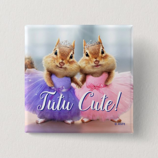 Chipmunk Ballerina Duo Button (Vorderseite)