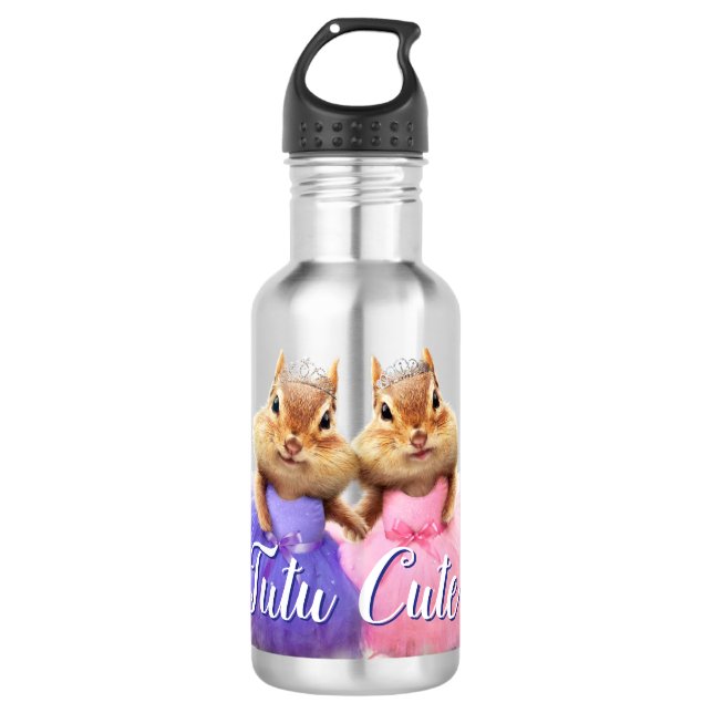 Chipmunk Ballerina Duo Edelstahlflasche (Vorderseite)