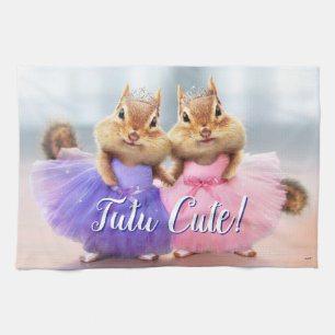 Chipmunk Ballerina Duo Geschirrtuch