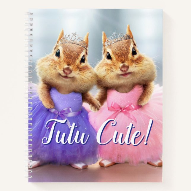 Chipmunk Ballerina Duo Notizbuch (Vorderseite)