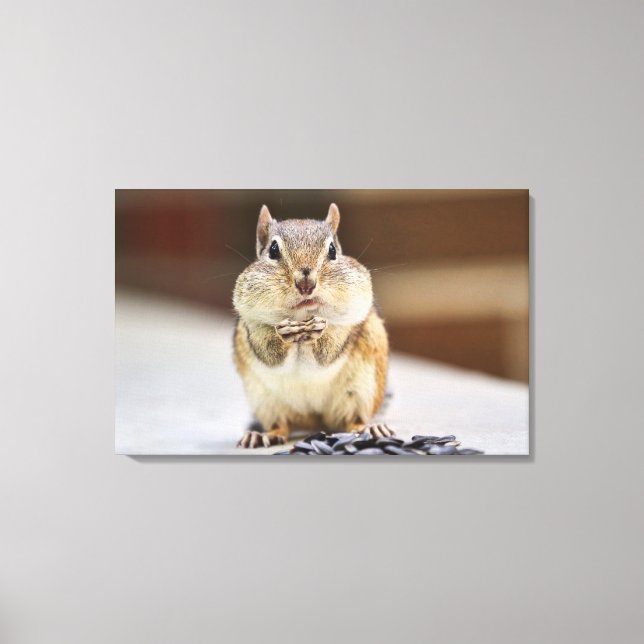 Chipmunk-Bild Leinwanddruck (Vorderseite)