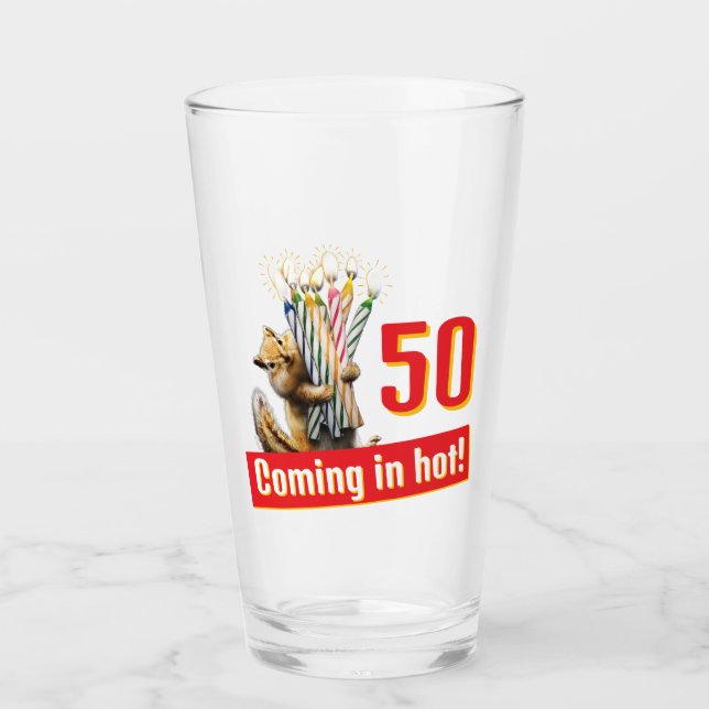 Chipmunk Birthday Candles Glas (Vorderseite)