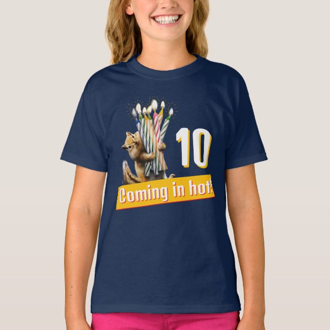 Chipmunk Birthday Candles T-Shirt (Vorderseite)