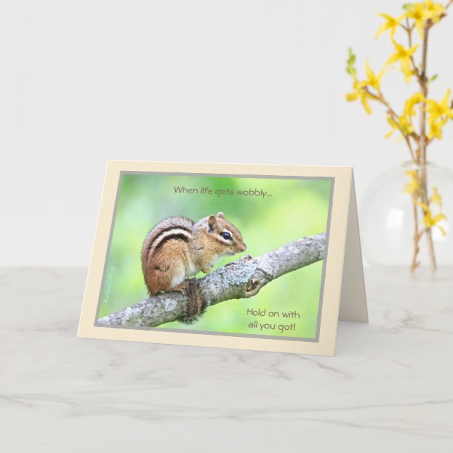 Chipmunk: Bleiben Sie bei allem, was Sie got haben Karte (Gelbe Blume)