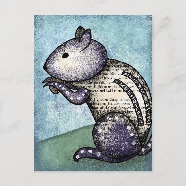 Chipmunk Chomps A Nut Postcard Postkarte (Vorderseite)