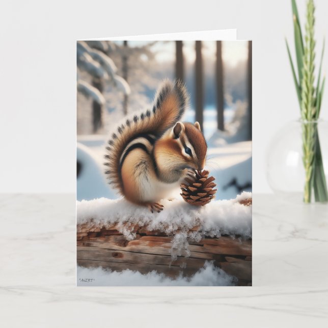 CHIPMUNK CHRISTMAS - WINTERWONDERLAND FEIERTAGSKARTE (Vorderseite)