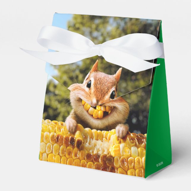 Chipmunk Eating Corn Geschenkschachtel (Vorderseite)