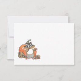 Chipmunk-Eichhörnchen, beliebig flache Note Card Dankeskarte