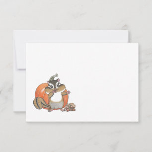 Chipmunk-Eichhörnchen, beliebig flache Note Card Dankeskarte