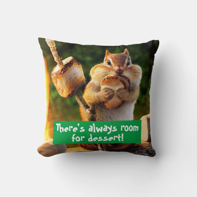 Chipmunk Ess Marshmallow Kissen (Vorderseite)