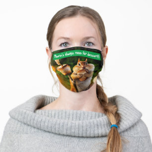 Chipmunk Ess Marshmallow Mund-Nasen-Maske Aus Stoff