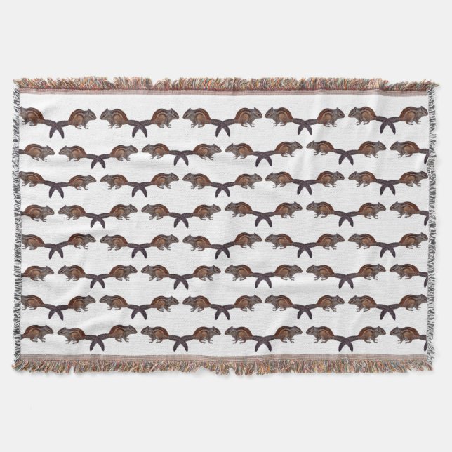 Chipmunk Frenzy Throw Blanket (Farbe auswählen) Decke (Vorderseite)