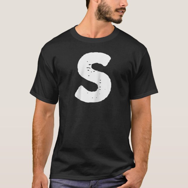 Chipmunk-Gruppe Kostümbrief S Bleu Hall T-Shirt (Vorderseite)