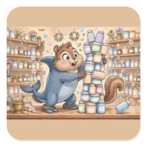 Chipmunk-Hai-Apotheker-Aufkleber